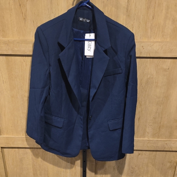 (J52) Navy Blazer by Dazy - Picture 1 of 4